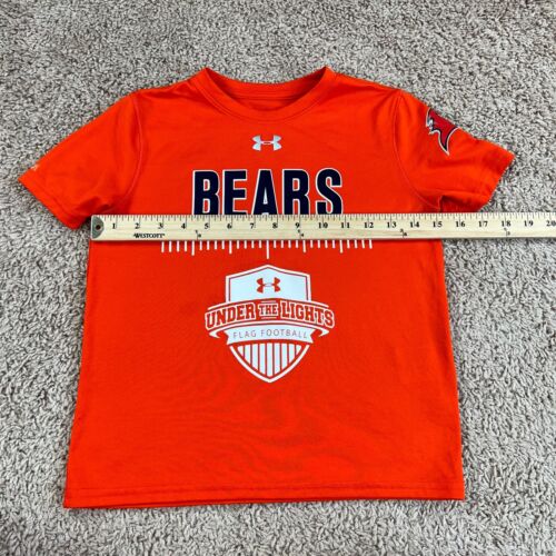 UNDER ARMOUR Kids Orange Flag Football Graphic Tee S Short-Sleeve Crew Neck - Picture 2 of 13