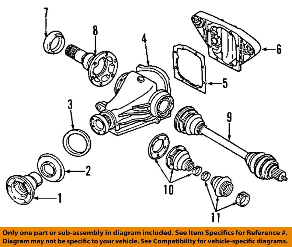 2003 2004 2005 BMW Z4 OEM Differential Carrier Automatic RWD 3.64 Ratio - Image 3 of 4