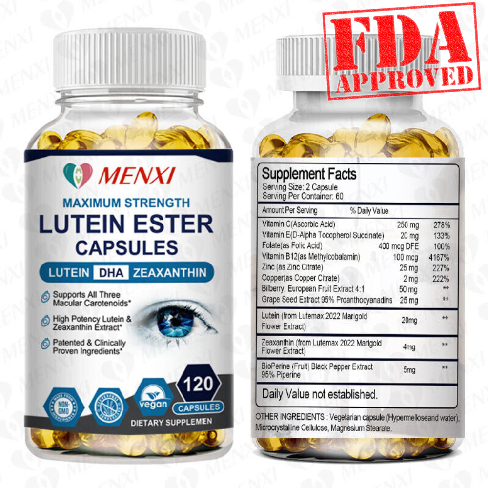 Suplemento para la salud ocular, luteína y zeaxantina, salud de la visión, apoyo para la fatiga ocular