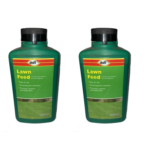 2x Doff Autumn Fast Growing Liquid Lawn Feed Greener Grass Fertiliser