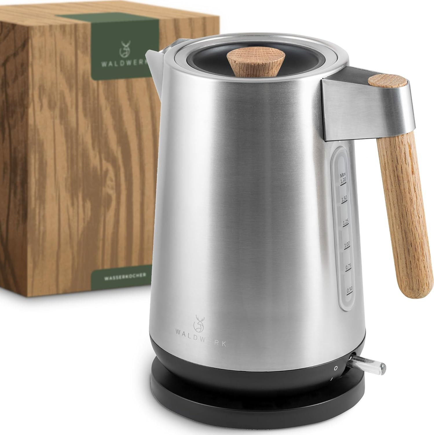 Bollitore Elettrico Design 3000W 1,7L Acciaio Inox - Qualità Premium
