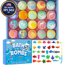Bath Bombs for Kids with Surprise Inside, 20 Pack Handmade Bath Bomb Gift Set...