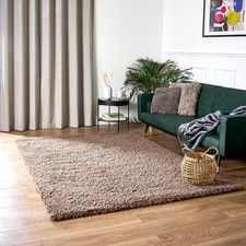 Mocha Thick Shaggy Rug - California