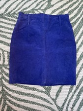 Express VTG 90s Purple Suede Mini Skirt Size 11/12 Preppy High Waisted