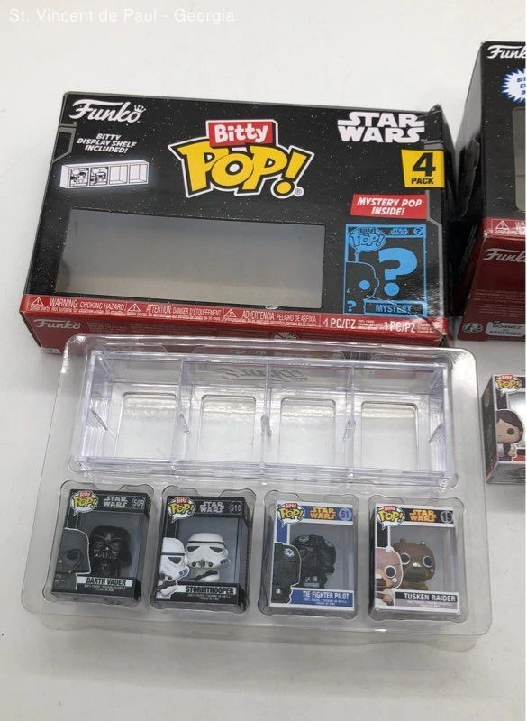 Funko Bitty Pop Star Wars Paquete de 4 y Funko Bitty Pop Han Solo Halcón Milenario Foto 2 de 4