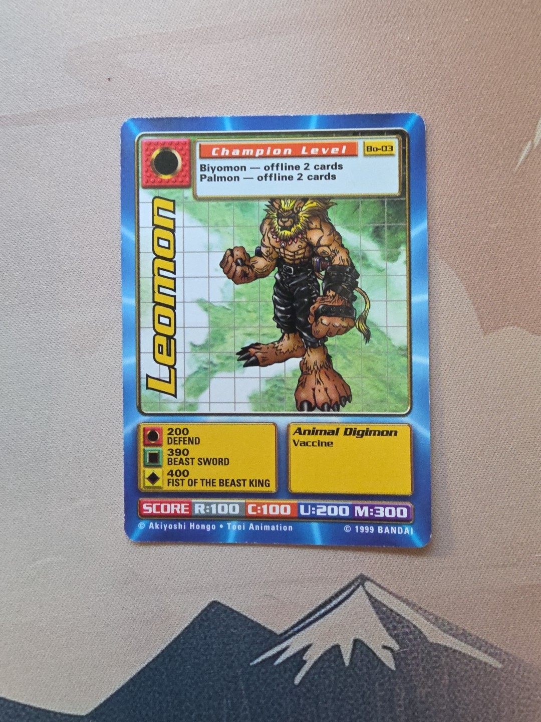 1999 Digimon DigiBattle Leomon Bo-03 Series 1 RARE - Good Condition