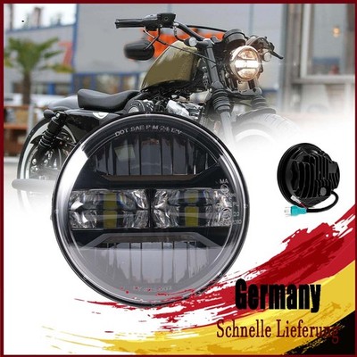 LED Scheinwerfer 5,75 Zoll Universal Hauptscheinwerfer Motorrad Hi/Lo Beam DRL