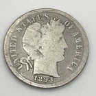 1893 Barber Dime – Historic U.S. Silver Coin – See Photos for Details