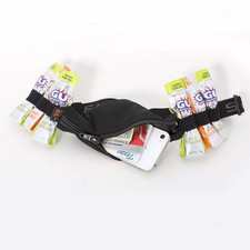 Energy Spibelt Running Marathon Trisports Belt with Energy Gel Loops Black