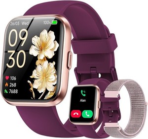 Quican Smart Watch pour les femmes (appels/messages/notifications), 1.8" Ai Assistant S