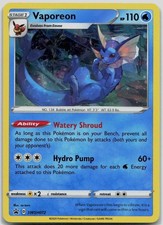 Vaporeon Holo SWSH072 Promo Sword & Shield Promo Pokemon NM/M on eBay