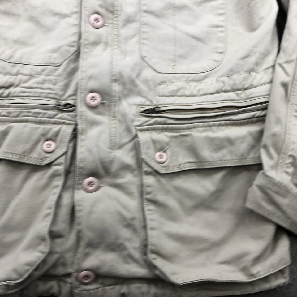 French Connection FCUK Jacket Mens Medium Hooded Utility Workwear FGU Pockets - Image 4 of 4