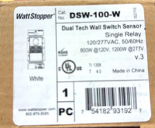 WattStopper DSW-100-W Dual Tech Wall Switch Sensor, Single Relay, White