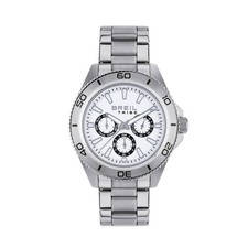 Orologio Breil Tribe Challenge EW0733 Uomo Acciaio Multifunzione Watch Bianco
