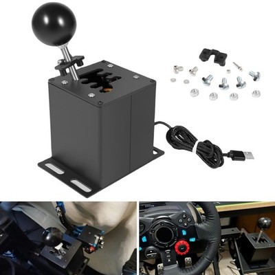 For Logitech G29 G27 G25 G920 T300RS/GT 6+R H Gear PC USB Sim Racing Shifter