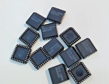 Lot of 12 Texas Instruments 22V10-15B series PLDs, all in PLCC-28 surface mount