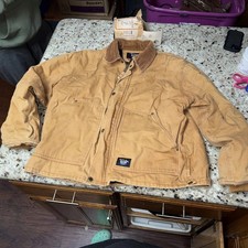 Walls Blizzard-Pruf Quilted Barn Coat Size Large Reg Jacket CorduroyCollarChore