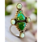 Sonoran Gold & Paloma Turquoise Sterling Silver Ring  Adjustable  — photo 3