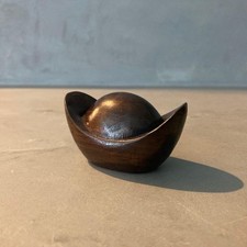 Vintage Japanese Netsuke Wood Carved Strap Collectibles Kimono Accessory