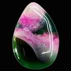40x30x7mm Beautiful Peachblow Druzy Geode Agate Teardrop Pendant Bead L2244