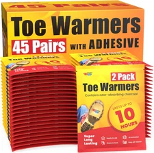 Toe Warmers - Ultra Thin, Adhesive, Air Activated, Odorless - 10 Hour Heat