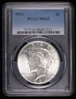 1934 P Peace Silver Dollar PCGS MS-63