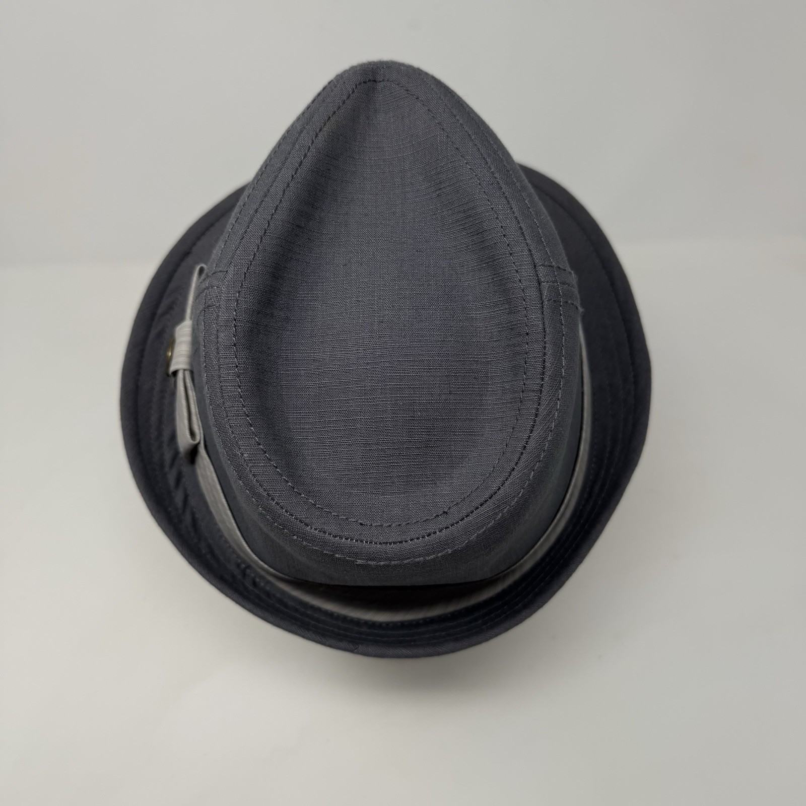 Goorin Bros Multi Blend Grey Fedora Hat Classic Band Size S Pin Striped Lining image 5
