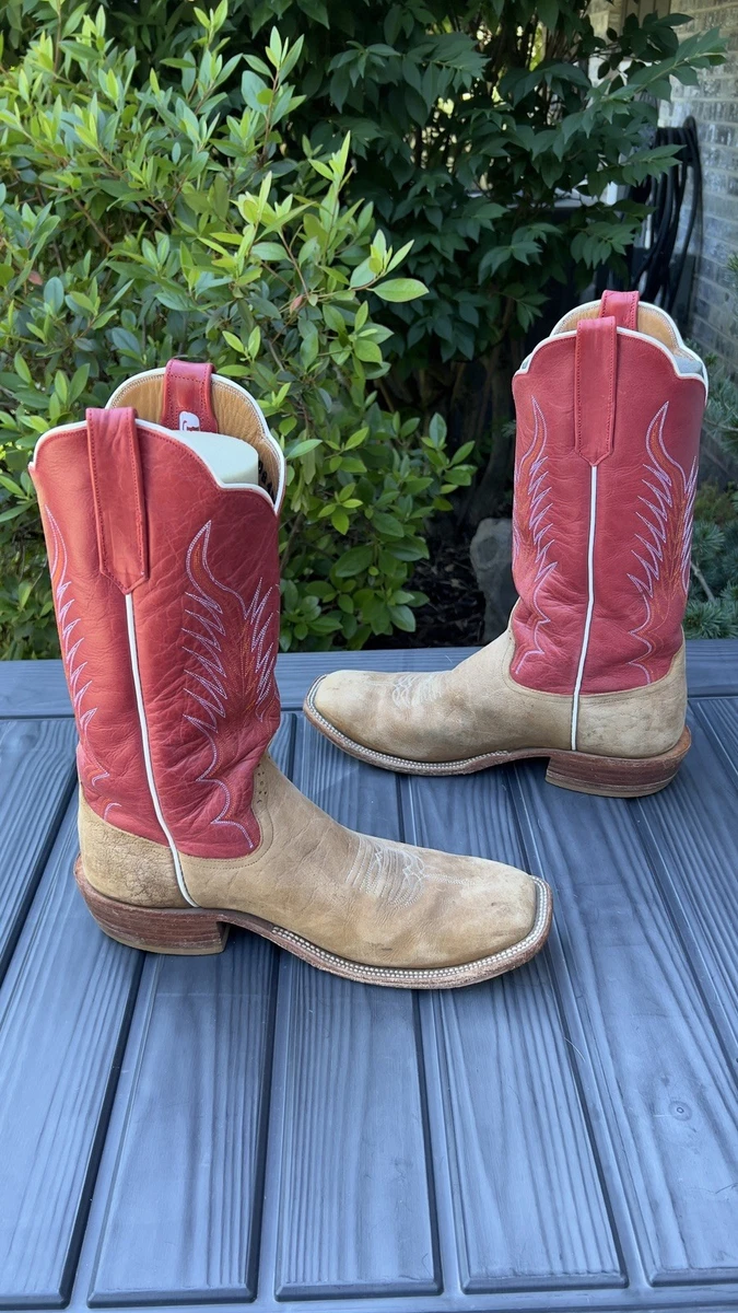 Vintage Rios Of Mercedes Bleu And Brown Leather Cowboy Boots Size 8 Rios Of Mercedes Men`s Ride Ready Smoked Bacon Vamp 13in  main image 4