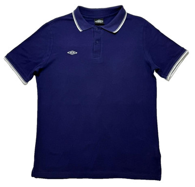 Umbro Herren Poloshirt Blau Kurzarm - Größe L