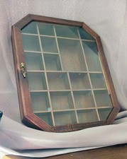 15" x 12" Wood Display Case With Glass Magnetic Door - Brand New