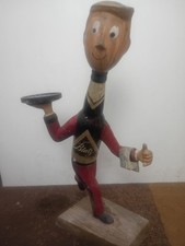 1950s Blatz Beer Cast Iron Running Waiter  Original Advertising Figure Statue