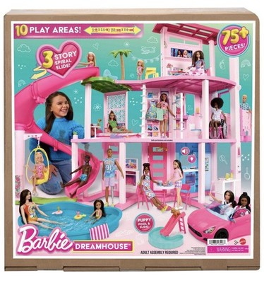Barbie Dreamhouse Pool Party Doll House and Playset with 75+ Pieces, 45 in 