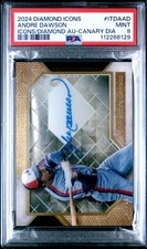 2024 TOPPS DIAMOND ICONS ICONS OF THE DIAMOND AUTOS ANDRE DAWSON 7/10 PSA 9
