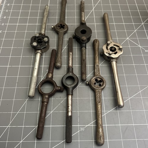 Vintage 7 Pc. Lot Die Wrench Handle Assortment