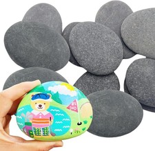 12PCS Large Painting Rocks, 3 -4 River Rocks for Painting DIY Rocks Flat ...