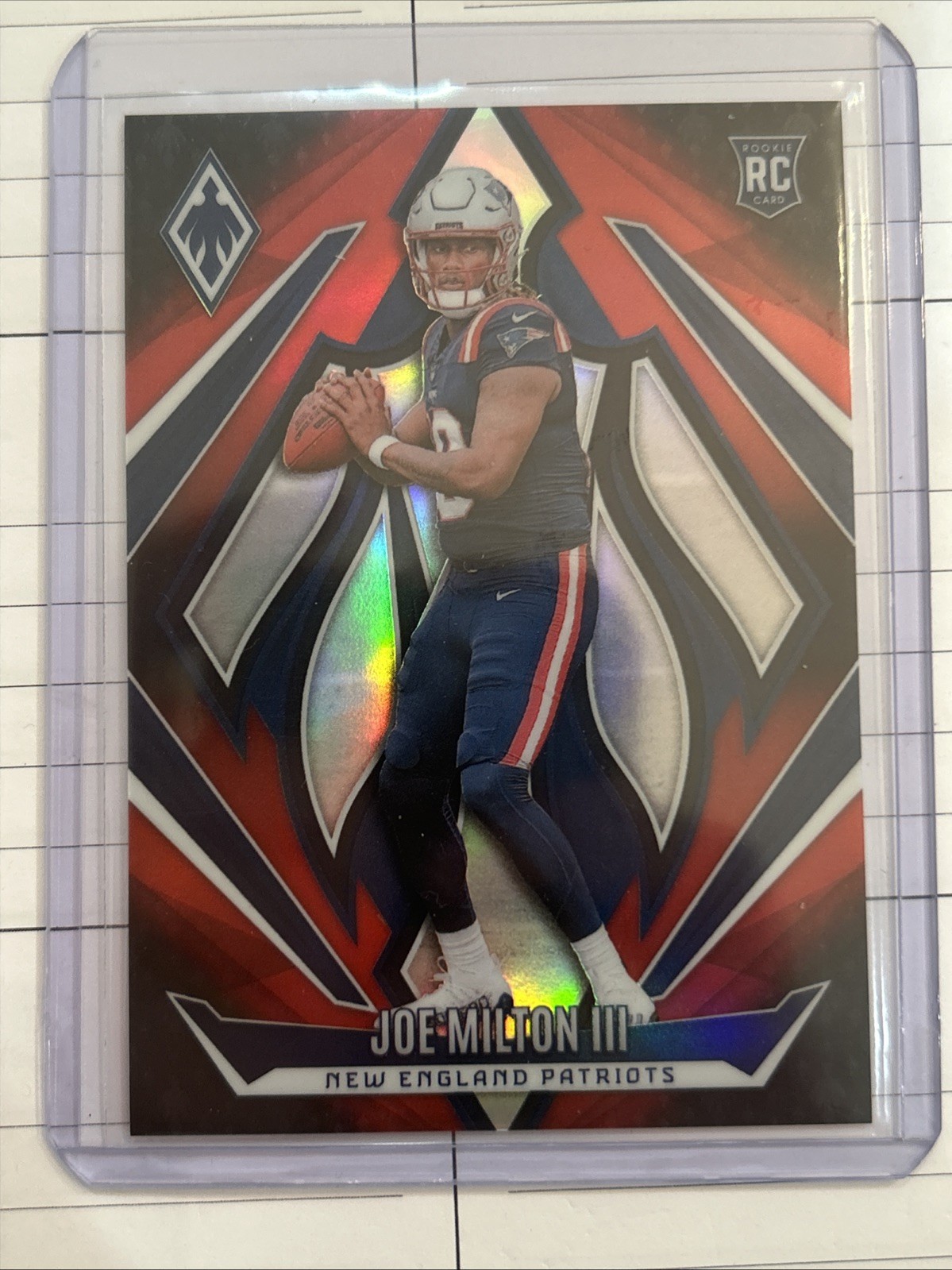 2024 Panini Phoenix Joe Milton #205 Red Fade /299 Patriots  RC