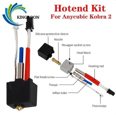 Brass Nozzle Extruder Head 24V 60W for ANYCUBIC Kobra 2 3D Printer lot SUK