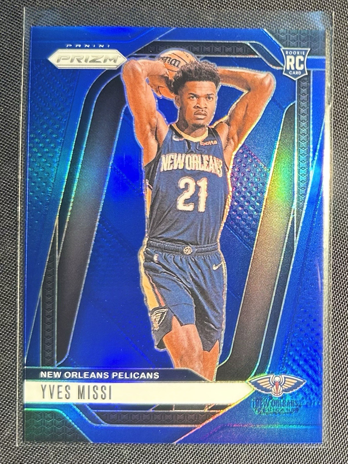 2024-25 Prizm NBA Yves Missi #233 Blue /199 New Orleans Pelicans RC Rookie
