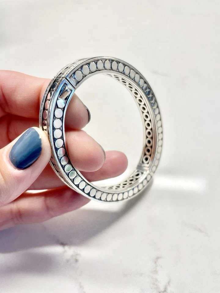 Brazalete John Hardy punto espinal bisagras con diamantes Foto 3 de 4