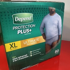 Depend Protection Plus Ultimate Underwear for Men XL 80 Count