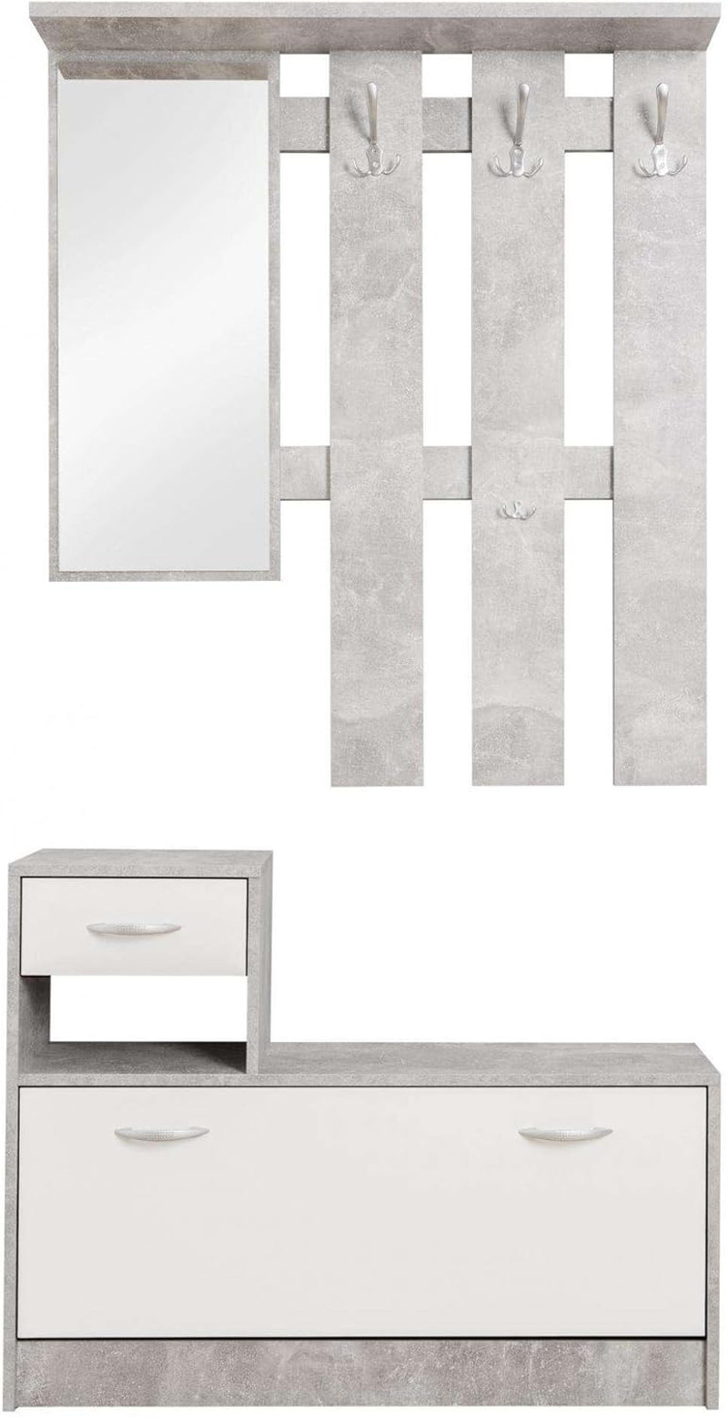 Guardaroba da Ingresso Rudolf XL | Specchio e Scarpiera Moderna