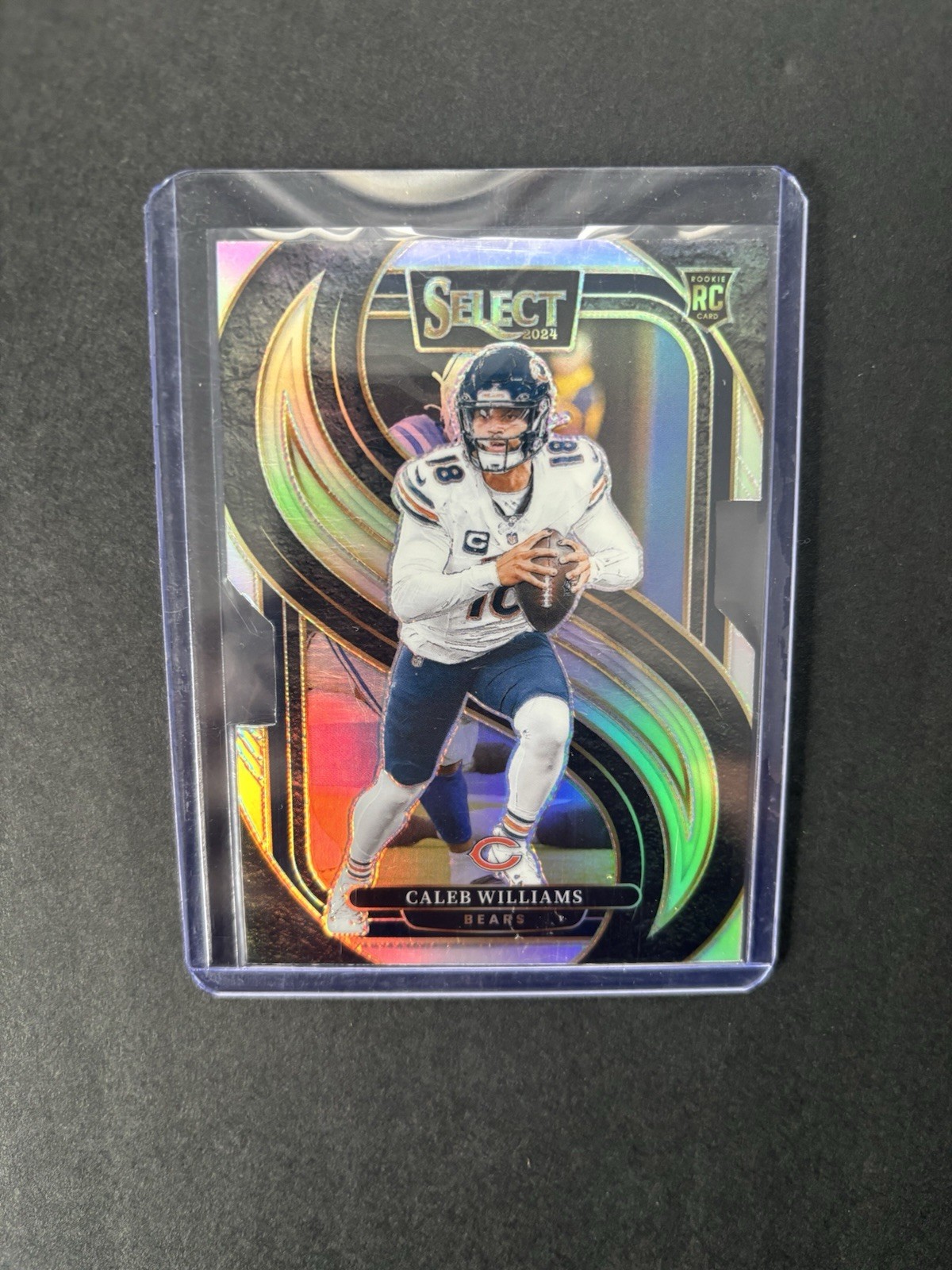 2024 Panini Select - Premier Level Caleb Williams #114 Silver Prizm Die-Cut (RC)