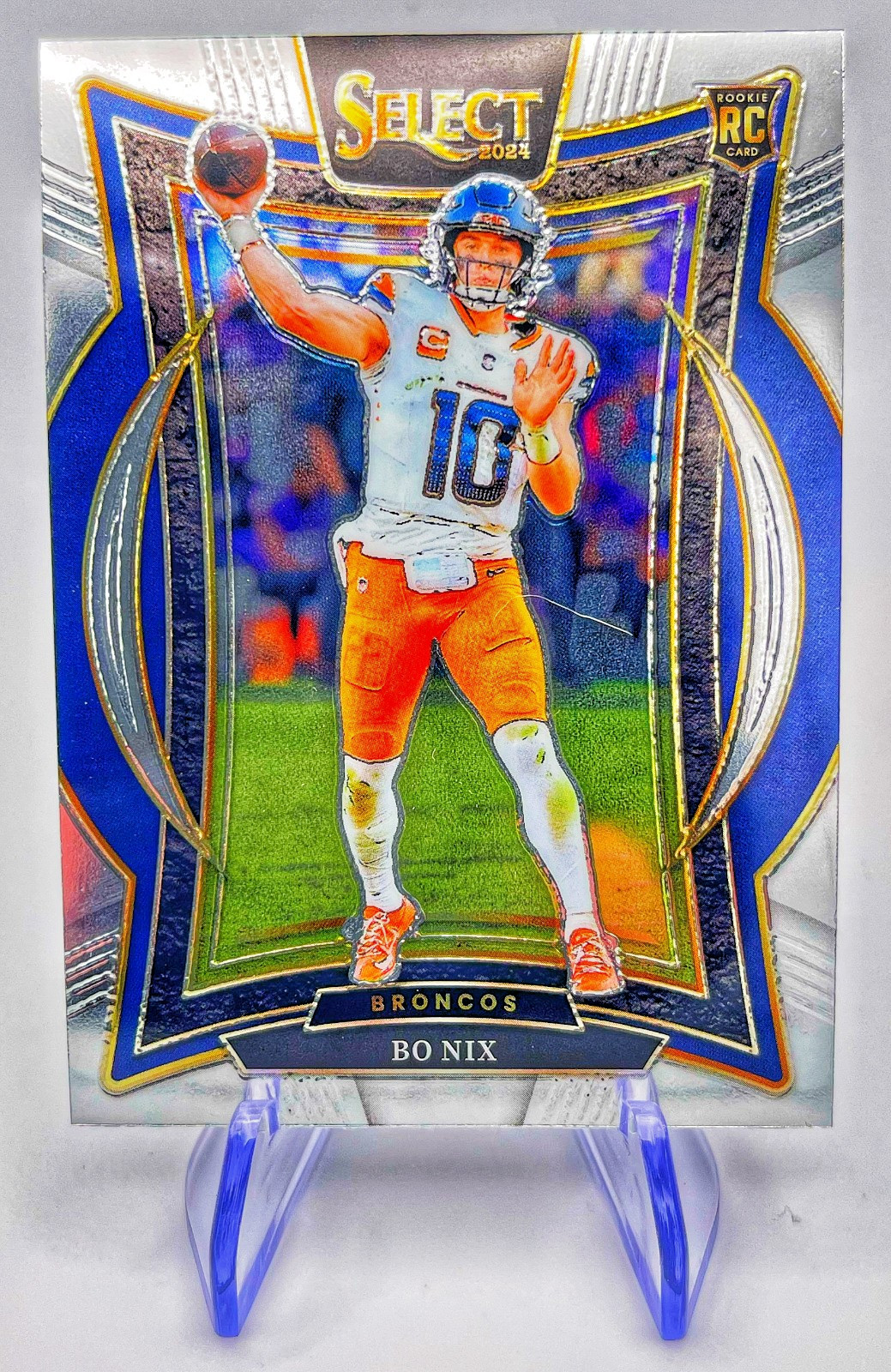 Bo Nix 2024 Panini Select Concourse Silver RC Rookie Broncos #30