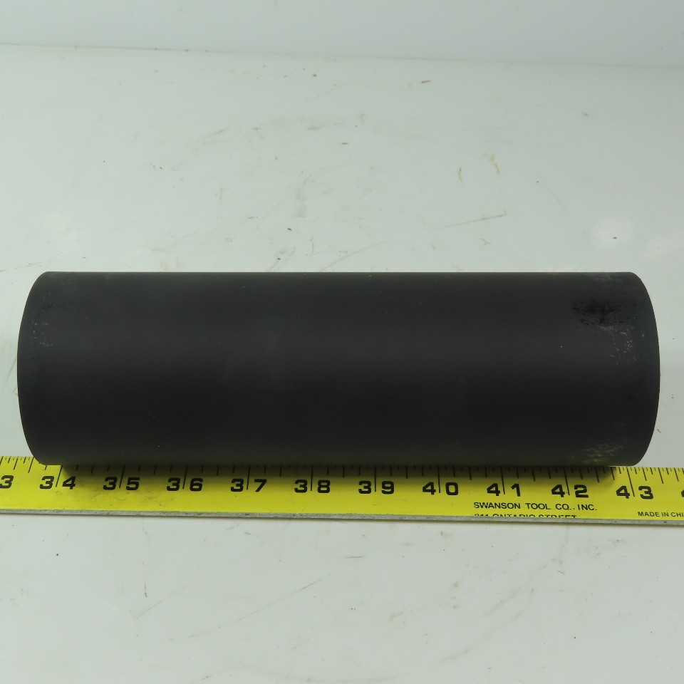 Aluminum 3" x 9" Black Rubber Lagged Gravity Conveyor Roller