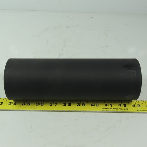 Aluminum 3" x 9" Black  Rubber Lagged Gravity Conveyor Roller