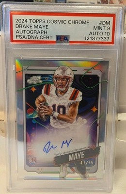 Drake Maye 2024 Topps Cosmic Chrome - Equinox Autographs  #EQA-DM /75 (AU, RC)
