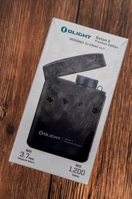 Olight Baton 3 Premium Black w Charging Case 1200 Lumen NEW Sealed