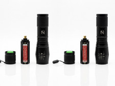2 Pack Super Bright TACTICAL Military LED Flashlight flash BATTERIES INCLUDED