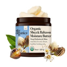 Sky Organics USDA Organic Shea  Babassu Moisture Butter, Deeply Hydrating,...