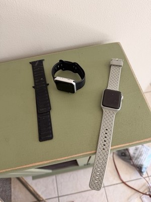 2 Apple Watches for Parts Or Repair Series 3 No Charger 3 bends total 